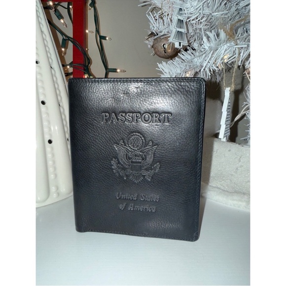 Fossil Handbags - Fossil Black Leather Passport Holder